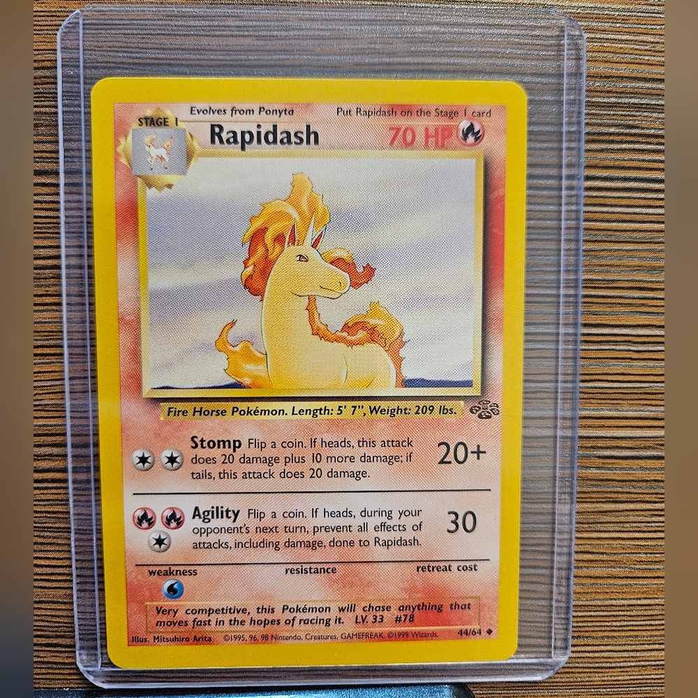 Pokemon Rapidash 44/64 Jungle Trading Card